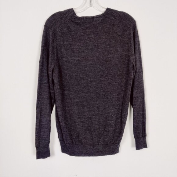 Calvin Klein Men's 100% Merino Wool Sweater Heathered Black Size XL V-neck - Picture 3 of 7